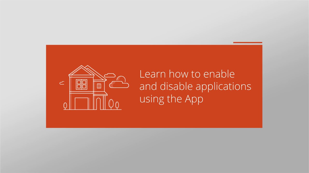 Learn How to Enable and Disable Applications Using the App